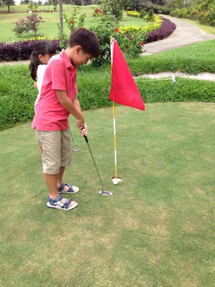 Children can also try their hands at the mini golf course
